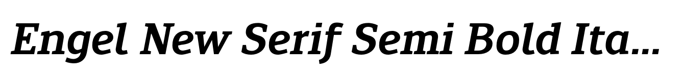 Engel New Serif Semi Bold Italic
